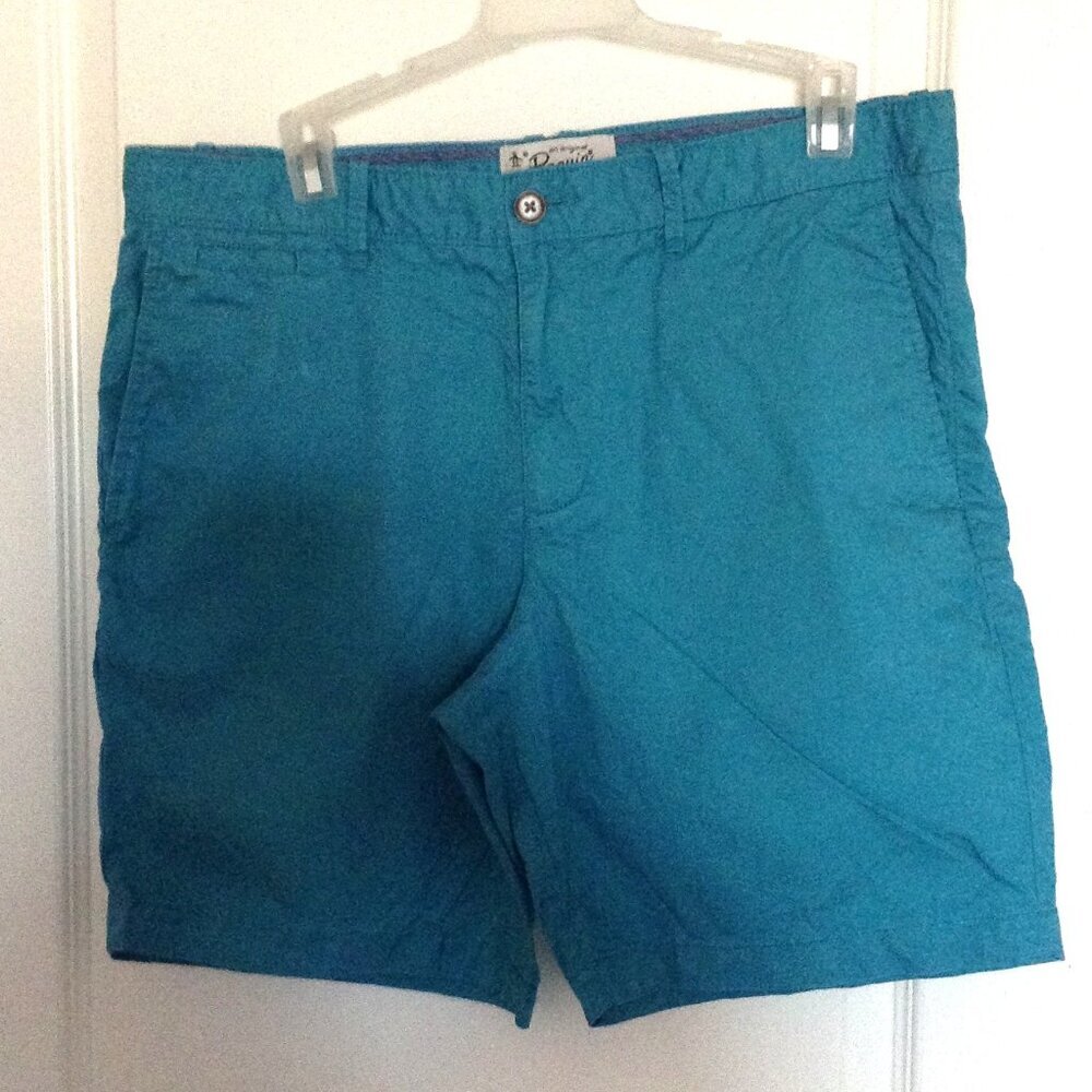 Original Penguin by Munsingwear Men's Chino Classic Shorts Size US 34 Blue